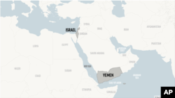 Ramani ikionyesha eneo la Bahari ya Sham, Israel, na Yemen ambako kumekuwa na mashambulizi ya meli za mizigo katika eneo la Pwani ya Yemen.