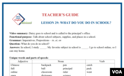 LLE-A Lesson 29