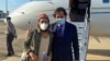 In this photo provided by the Richardson Center, former U.S. Ambassador to the U.N. Bill Richardson, right, poses with journalist Danny Fenster in Naypyitaw, Myanmar, Nov. 15, 2021.