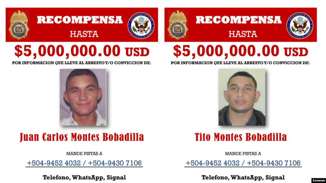 Departamento de Estado de los EE. UU. anunció una recompensa de hasta $5 millones cada uno. [Imagen cortesía Departamento de Estados de EEUU].