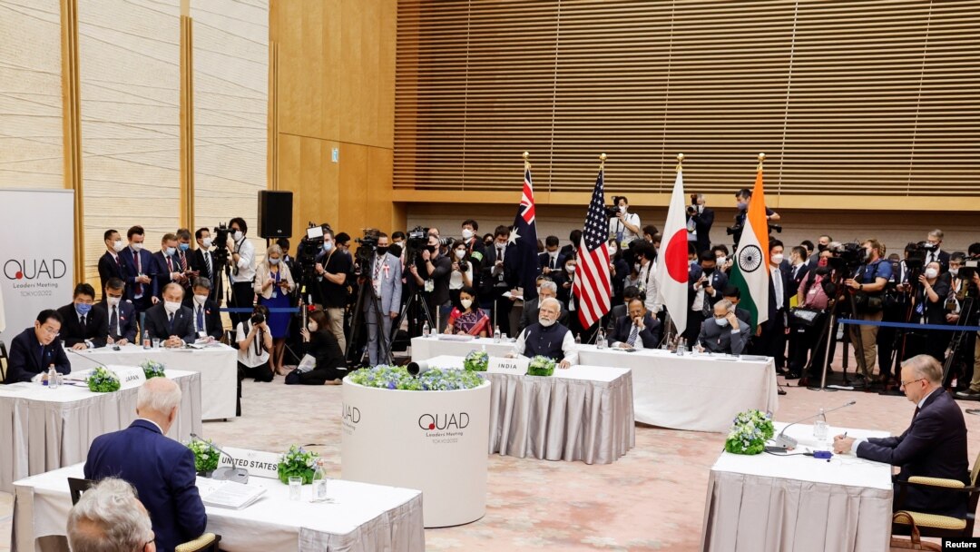 印太安全四方機制峰會2022年5月24日在東京召開。 (路透社)