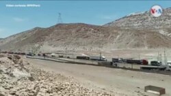 Bloqueo de carreteras deja transporte varado en Lima, Perú