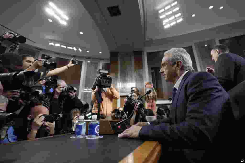 Robert F. Kennedy Jr., American President Donald Trump's choice to be Secretary of Health and Human Services, appears before the Senate Finance Committee for his confirmation hearing at the Capitol in Washington.