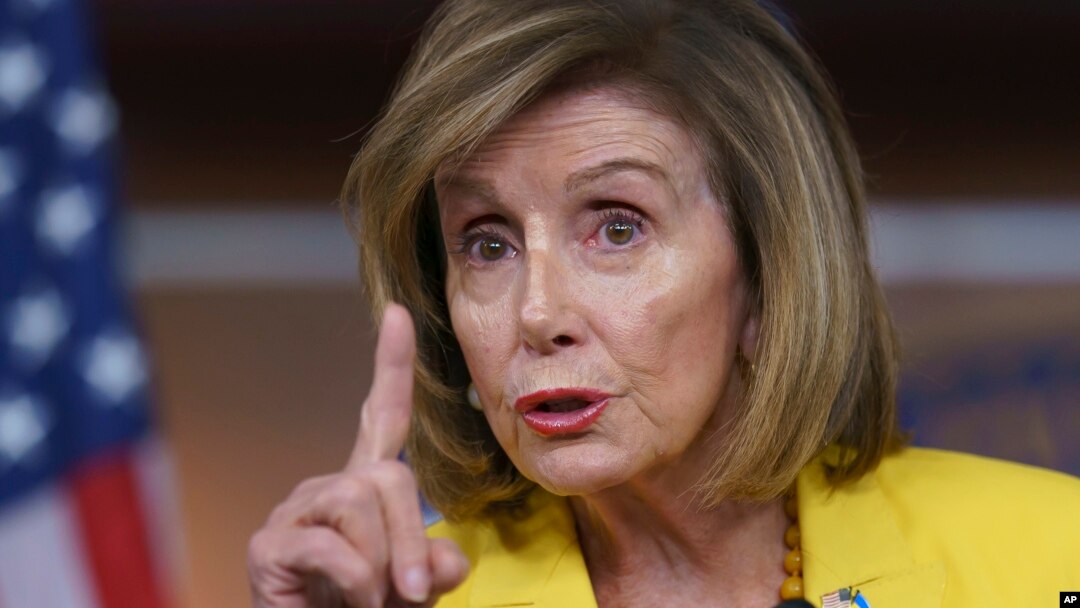 FILE - Speaker of the House Nancy Pelosi, D-Calif., talks with reporters in Washington on July 21, 2022. (AP Photo/J. Scott Applewhite, File)