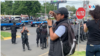  Un periodista de un medio digital dando cobertura a una protesta en Managua. [Foto: Houston Castillo / VOA]