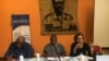 Ismael Mateus (esquerda), Ilídio Manuel (centro) e Alexandra Simeão