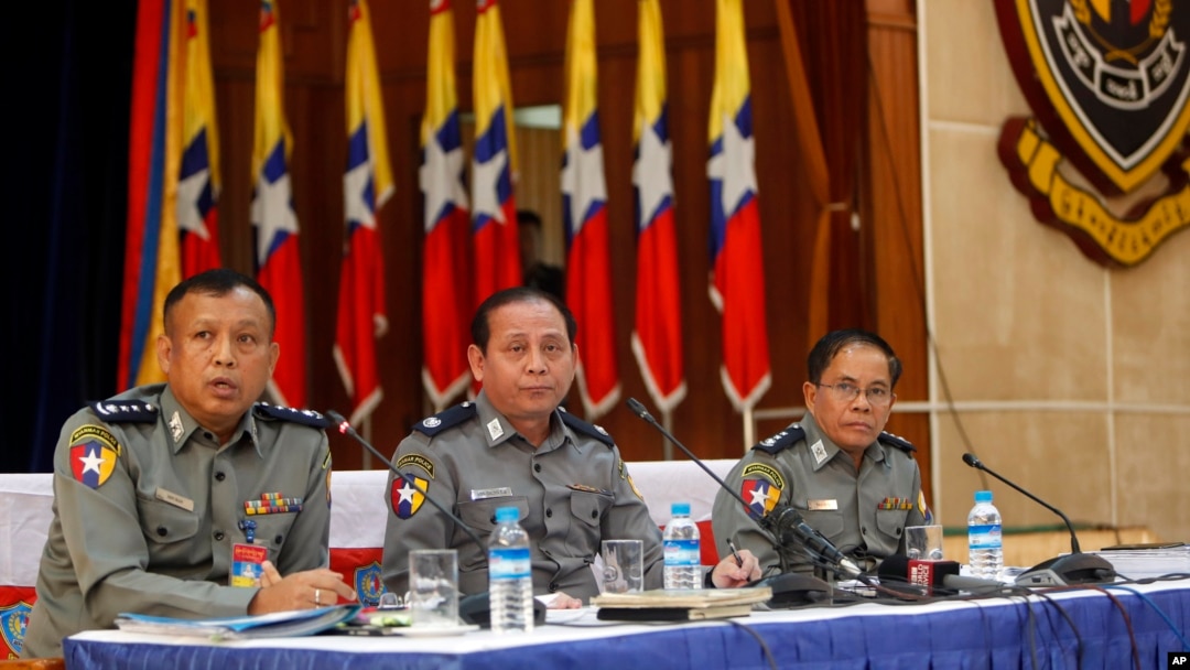 ဗစ်တိုးရီးယားအမှုနဲ့ ပတ်သက်ပြီး မြန်မာနိုင်ငံ ရဲတပ်ဖွဲ့ရဲ့ မှုခင်းရဲတပ်ဖွဲ့မှူး ရဲမှူးချုပ် စိုးနိုင်ဦး၊ မှုခင်းညွှန်ကြားရေးမှူး ရဲမှူးကြီးမင်းဟန်နဲ့ မှုခင်းရဲတပ်ဖွဲ့ဌာနမှူး ရဲမှူးကြီးသာဒွန်း 