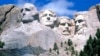 Photo shows the Mount Rushmore National Memorial, a massive sculpture depicting four U.S. presidents which was carved into Mount Rushmore in the disputed Black Hills region of South Dakota. 