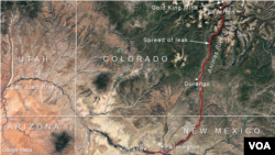 Map of the Gold King mine, near Silverton, Colorado