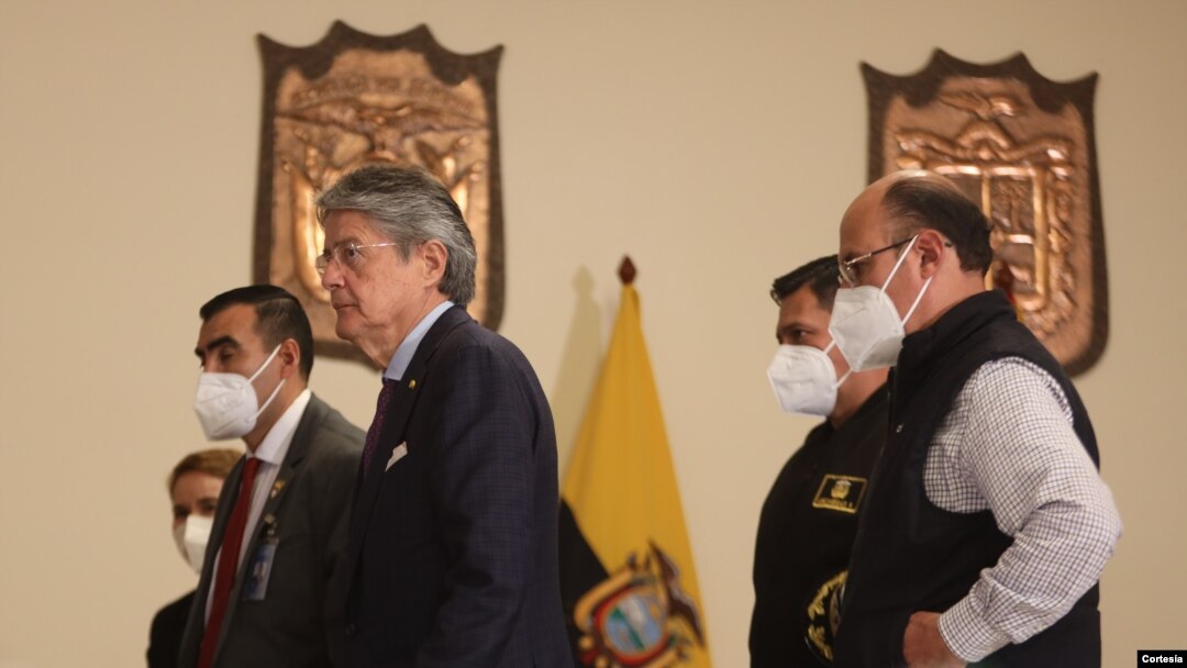 El presidente de Ecuador Guillermo Lasso, declaró el estado de emergencia luego del último motín carcelario protagonizado por bandas criminales en dos centros penitenciarios del país. [Foto: cortesía de la Secretaría Nacional de Comunicación de Ecuador].