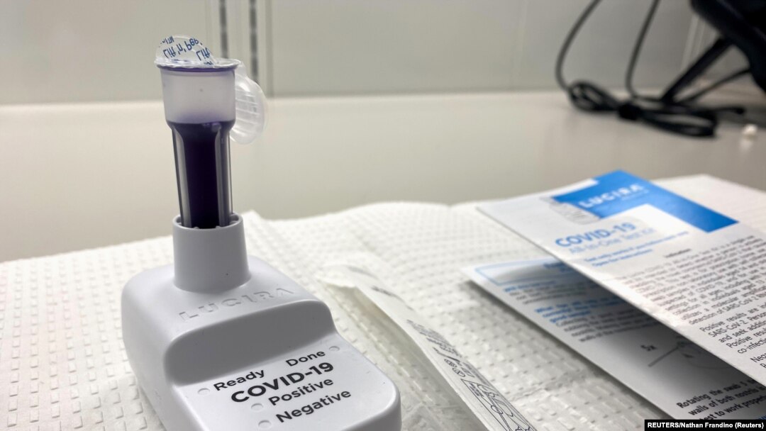 USA, California, A new coronavirus disease (COVID-19) at-home test kit made by Lucira Health