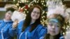  Debra Dommek, Inupiaq, center, performs traditional dances at the Alaska Native Heritage Center in Anchorage, Alaska Saturday, Dec. 16, 2006.