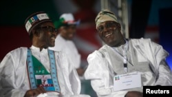  Atiku Abubakar (R) da Mohammadu Buhari 