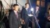 North Korea's chief nuclear negotiator Kim Myong Gil is seen outside the North Korean embassy in Stockholm, Oct. 5, 2019. 