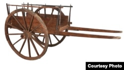 A Red River cart, donated in 1882 to the Smithsonian Institution by an early Métis settler in North Dakota. Courtesy: Smithsonian's National Museum of American History.