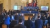 La OEA revisa la situación de violencia en Perú en sesión del Consejo Permanente, en Washington, el miércoles 18 de enero de 2023. [Foto: Tomás Guevara, VOA]