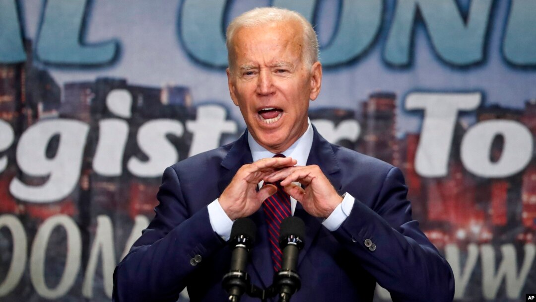 El exvicepresidente de EE.UU.,Joe Biden, habla ante la Coalición Rainbow PUSH en Chicago el viernes, 28 de junio de 2019.
