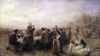 The first joint Thanksgiving as envisioned by artist Jennie Augusta Brownscombe (1850-1936), “The First Thanksgiving” (1914), oil on canvas, Pilgrim Hall Museum, Plymouth, Massachusetts.