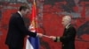 Aleksadnar Bocan Harčenko predaje akreditivno pismo predsedniku Srbije Aleksandru Vučiću, jul 2019.