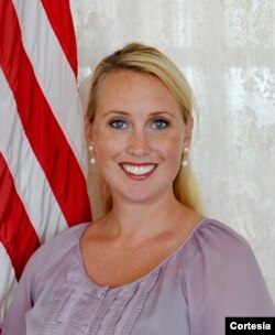 Lydia Barraza, portavoz en español del Departamento de Estado