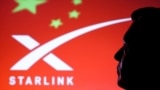 Illustration shows 3D-printed miniature model of Elon Musk, a Chinese flag and the Starlink logo