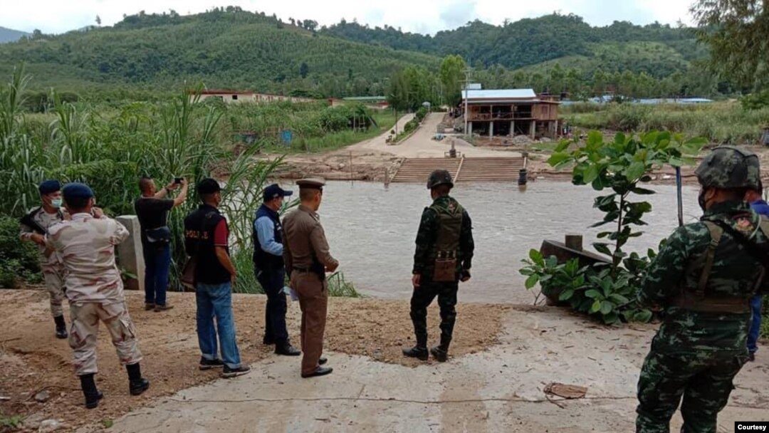 ထိုင်း - မြန်မာနယ်စပ်မှာ လုံခြုံရေးတင်းကြပ်ထားတဲ့ မြင်ကွင်း။ (ဓာတ်ပုံ - Thai Official - သြဂုတ် ၂၁၊ ၂၀၂၀)