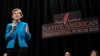 Democratic presidential candidate and U.S. Senator Elizabeth Warren speaks at the Frank LaMere Native American Forum while campaigning in Sioux City, Iowa, Aug. 19, 2019.
