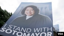 Seguidores de la jueza Sonia Sotomayor, participaron en una marcha, en Washington, para apoyar la nominación de la puertorriqueña.