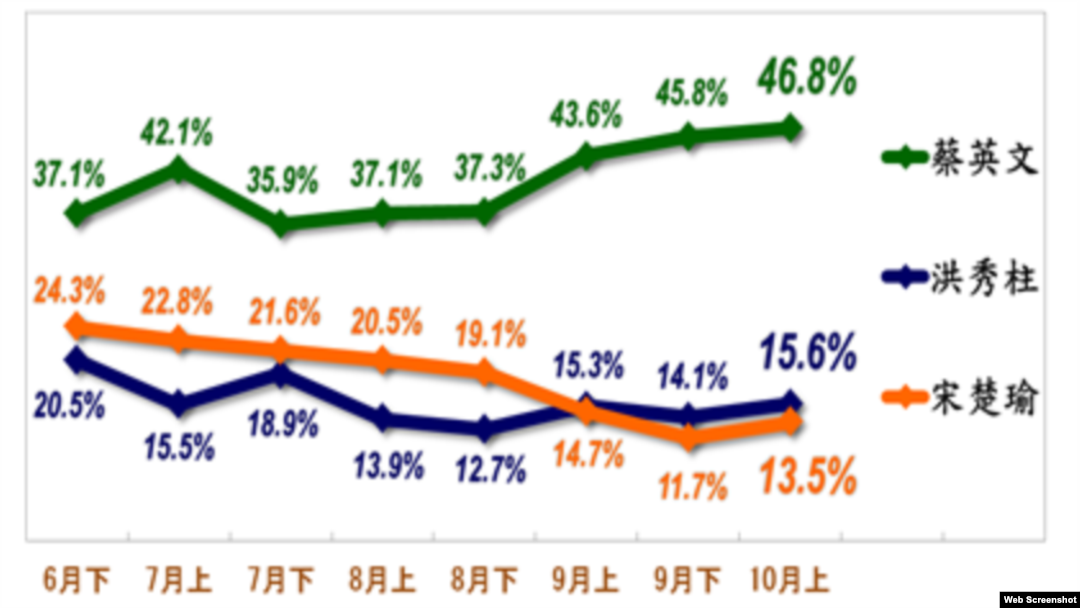 台灣指標民調網站截圖