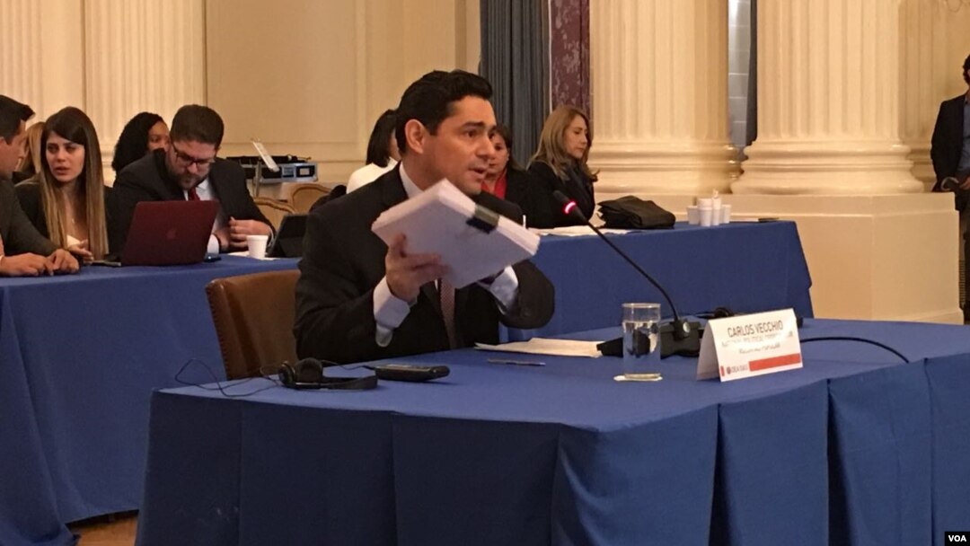 Carlos Vecchio, coordinador nacional político de Voluntad Popular, presentó un informe ante la comisión investigadora sobre la persecución que han sufrido los miembros de su partido y de la oposición venezolana.