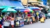 FILE - Bangkok is famous for its street food vendors and more international arrivals means more business for the economy, Bangkok, Thailand, Sept. 12, 2021. (Tommy Walker/VOA)