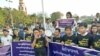 ရခိုင်ပြည်နယ်တွင် အင်တာနက် ဖြတ်တောက်မှုကို ဆန့်ကျင်ကန့်ကွက်နေသူများ။ (ဒီဇင်ဘာ ၂၄၊ ၂၀၁၉)